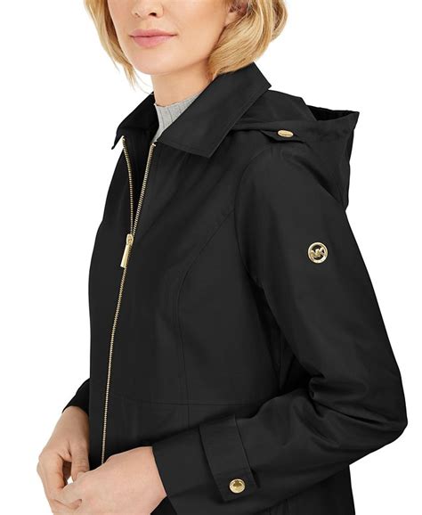 michael kors women's polyester rain jacket|Michael Kors raincoat women.